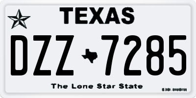 TX license plate DZZ7285