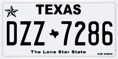 TX license plate DZZ7286