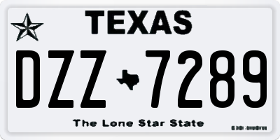 TX license plate DZZ7289