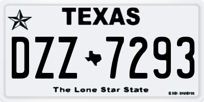TX license plate DZZ7293
