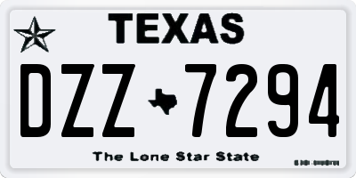 TX license plate DZZ7294