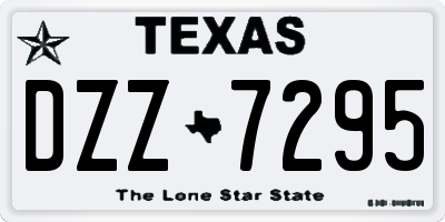 TX license plate DZZ7295