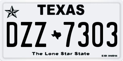 TX license plate DZZ7303