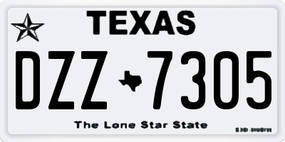 TX license plate DZZ7305