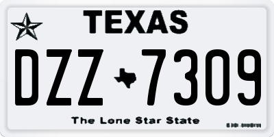 TX license plate DZZ7309