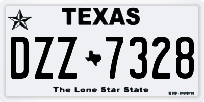 TX license plate DZZ7328