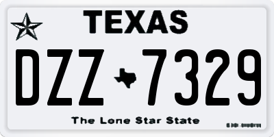 TX license plate DZZ7329