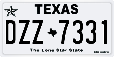 TX license plate DZZ7331