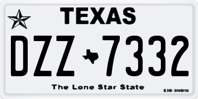 TX license plate DZZ7332