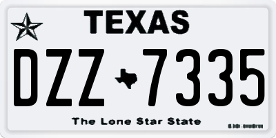 TX license plate DZZ7335