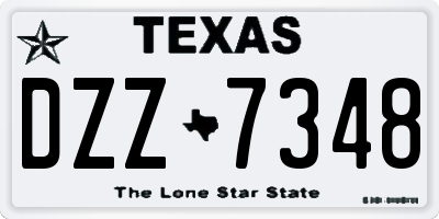 TX license plate DZZ7348