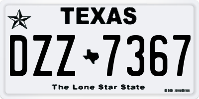 TX license plate DZZ7367