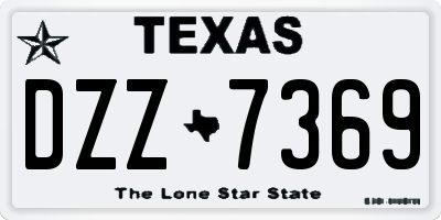 TX license plate DZZ7369