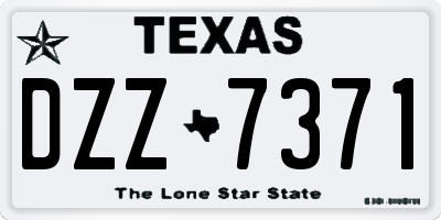 TX license plate DZZ7371