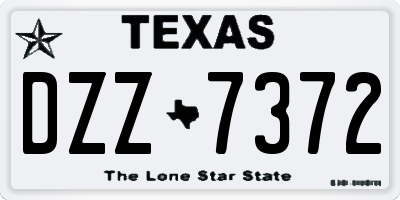 TX license plate DZZ7372