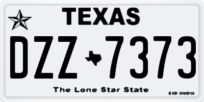 TX license plate DZZ7373