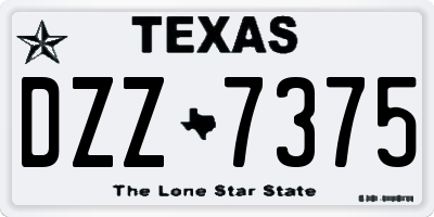 TX license plate DZZ7375