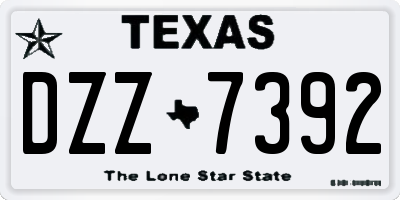 TX license plate DZZ7392