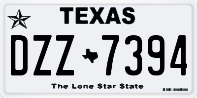 TX license plate DZZ7394