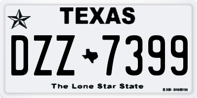 TX license plate DZZ7399