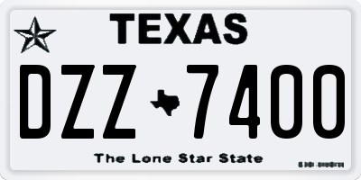 TX license plate DZZ7400