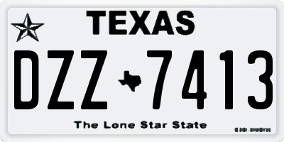 TX license plate DZZ7413