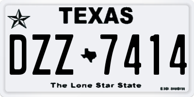 TX license plate DZZ7414