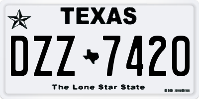 TX license plate DZZ7420