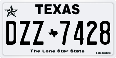 TX license plate DZZ7428