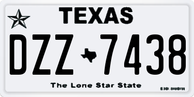 TX license plate DZZ7438