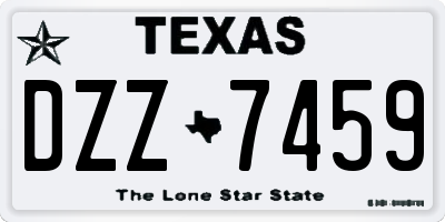 TX license plate DZZ7459