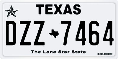 TX license plate DZZ7464
