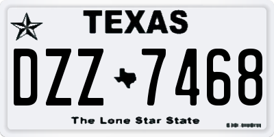 TX license plate DZZ7468