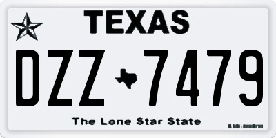 TX license plate DZZ7479