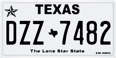 TX license plate DZZ7482