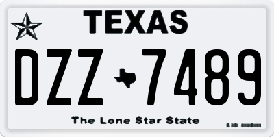 TX license plate DZZ7489