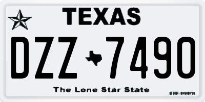 TX license plate DZZ7490