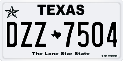 TX license plate DZZ7504