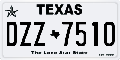 TX license plate DZZ7510
