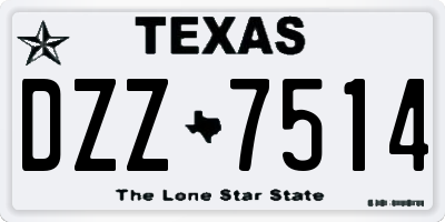 TX license plate DZZ7514