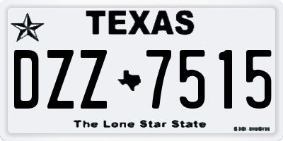 TX license plate DZZ7515