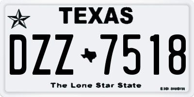 TX license plate DZZ7518