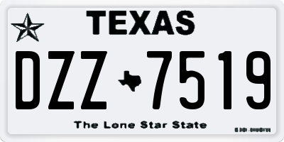 TX license plate DZZ7519