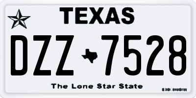 TX license plate DZZ7528