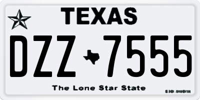 TX license plate DZZ7555