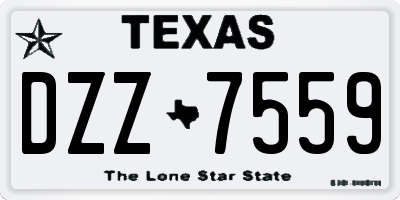 TX license plate DZZ7559