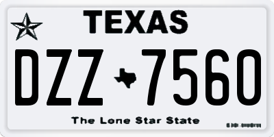 TX license plate DZZ7560