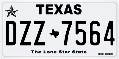 TX license plate DZZ7564