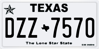 TX license plate DZZ7570