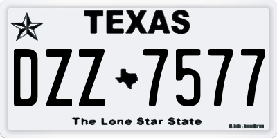 TX license plate DZZ7577